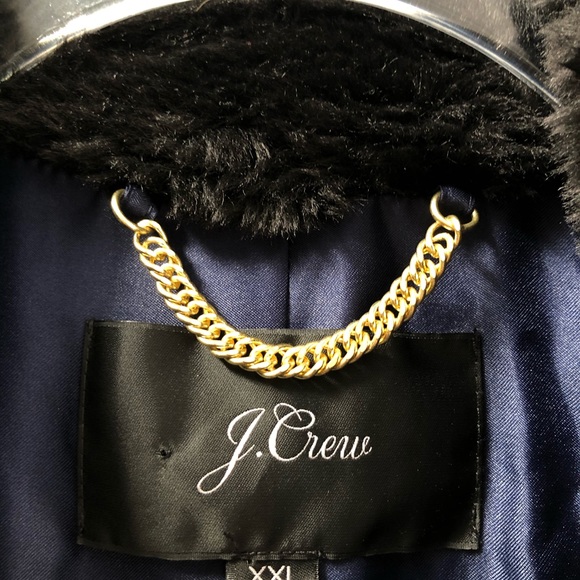 J. Crew Zip Up Teddy Coat Black Plush Sz XXL - Picture 4 of 7